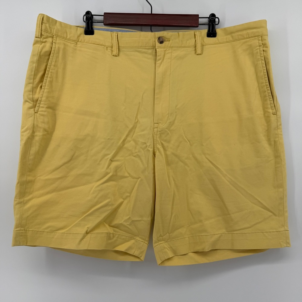 Polo Ralph Lauren Shorts Mens 40 Yellow Classic Fit 9 Inch Chino Flat Front